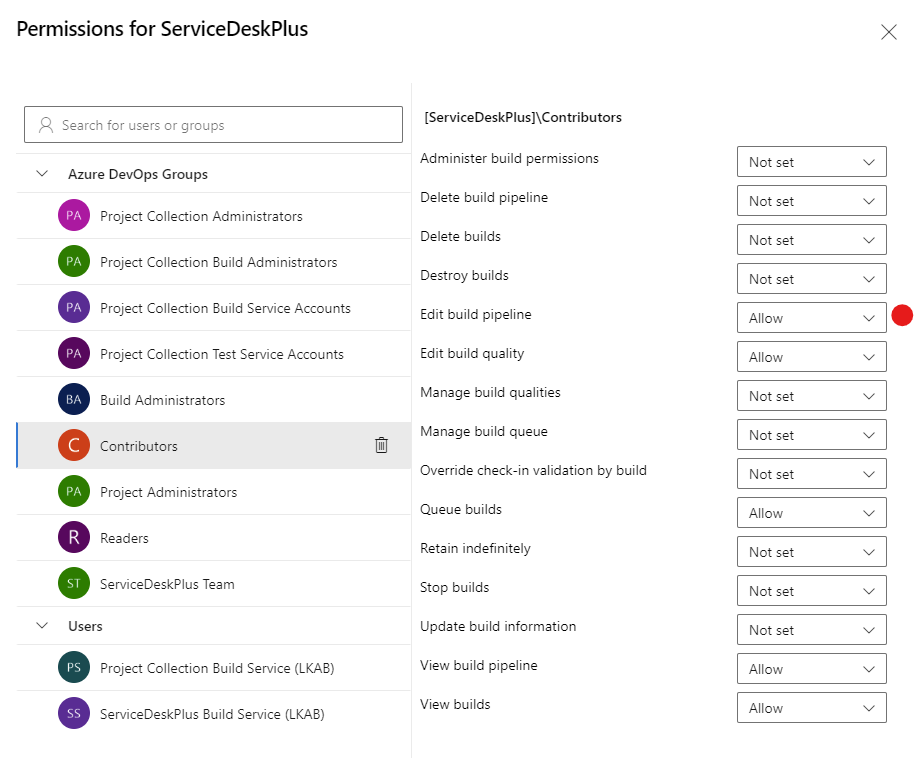 Pipeline permissions